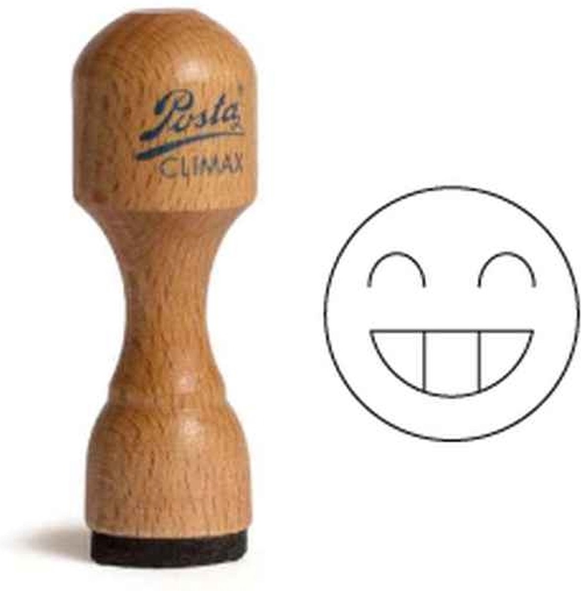 POSTA Prêt à stamper | Smiley-stempel | 18MM | grijns 1